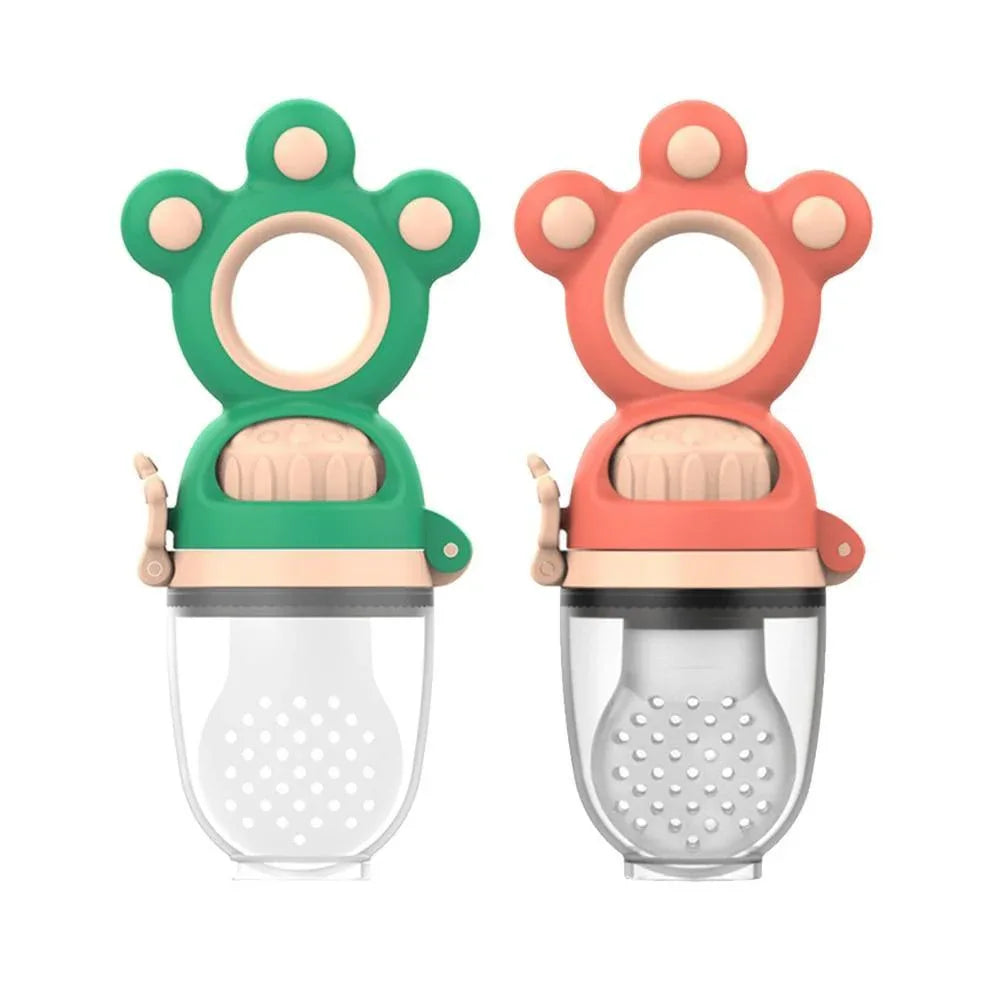 Modern Rotary Seal Non Slip Home Safe Baby Fruit Feeder Pacifier Fresh Food Bite Bag Soft Silicone Teething Toy For baby and Kids - BIG FRENCHIES