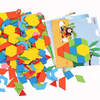 250pcs Wooden Geometric Clever Board Puzzle 3D Board Toy Baby Early Educational Learning Toys for Children Game (Multicolor) - BIG FRENCHIES