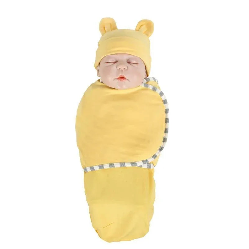Muslin Swaddle Newborn Organic Cotton Blanket Extract Envelope Baby Sleeping Things Bedding for Boys Girls with a Hat Blanket Bag - BIG FRENCHIES