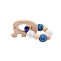 Wooden Teether Hedgehog Crochet Beads Wood Crafts Ring Engraved Bead Baby Teether Wooden Toys For Kids Rattle - BIG FRENCHIES
