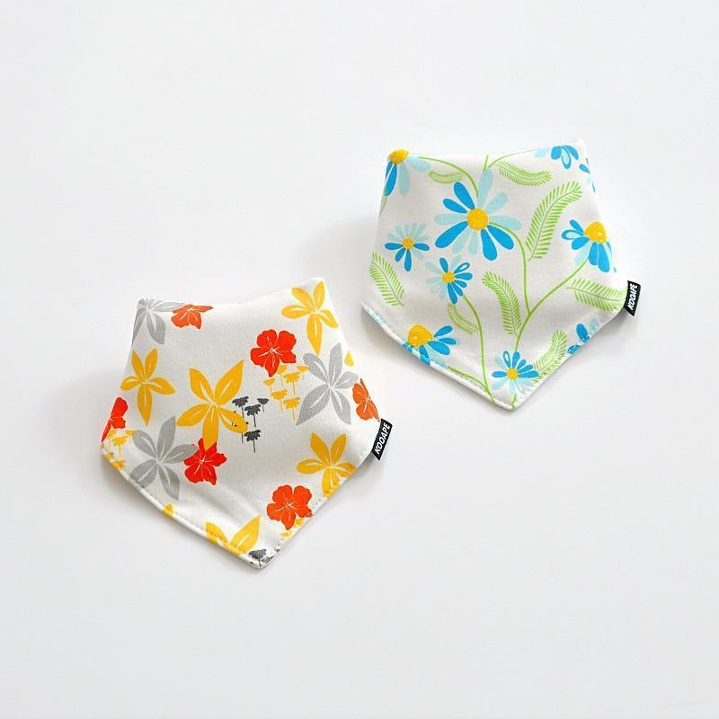 2 Pcs Baby Bibs Bandana Cotton Double Layers Drool Bib For Boys And Girls Triangle Bibs Infant Towel - BIG FRENCHIES