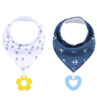 100% Organic Cotton Super Absorbent And Soft Unisex Baby Bandana Drool Bibs And Teething Toys For Newborn - BIG FRENCHIES