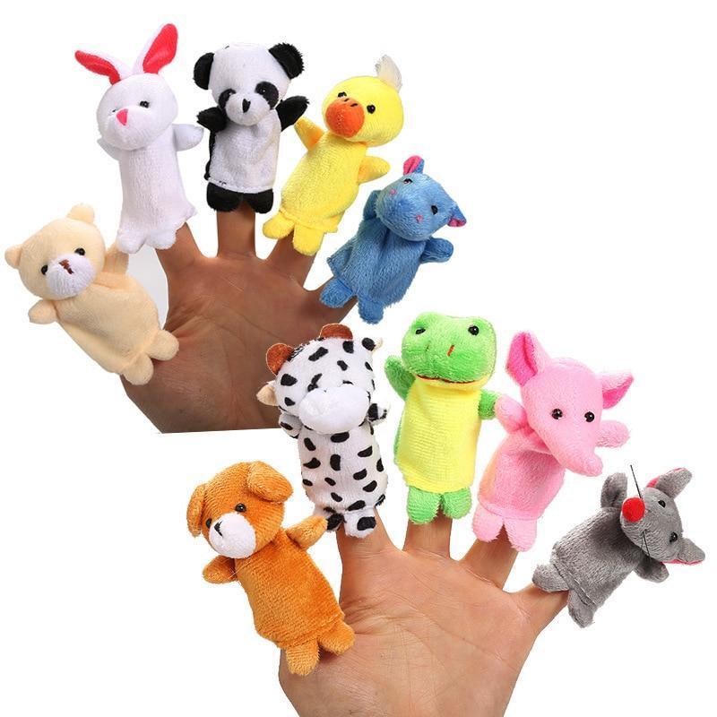 10pcs Cartoon Plush Toys Boy Girl Finger Puppet Cartoon Animal Child Cute Finger Puppet Dolls Telling Stories To The Baby and Kids - BIG FRENCHIES
