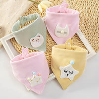 Baby Bibs Triangle Double Cotton Bibs Cartoon Saliva Towel Baby Boys Girls Feeding Apron Cotton Bib for Kids - BIG FRENCHIES