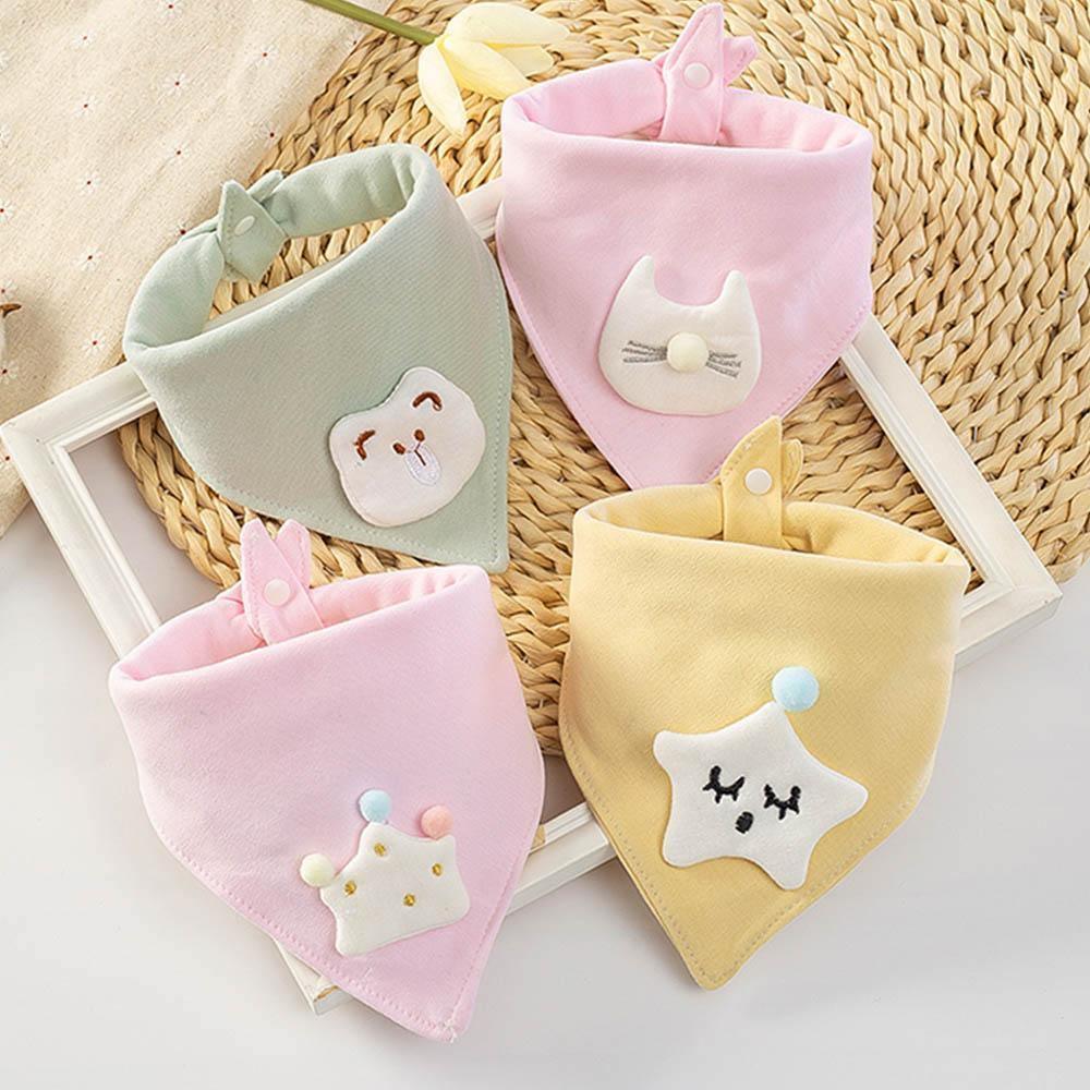 Baby Bibs Triangle Double Cotton Bibs Cartoon Saliva Towel Baby Boys Girls Feeding Apron Cotton Bib for Kids - BIG FRENCHIES