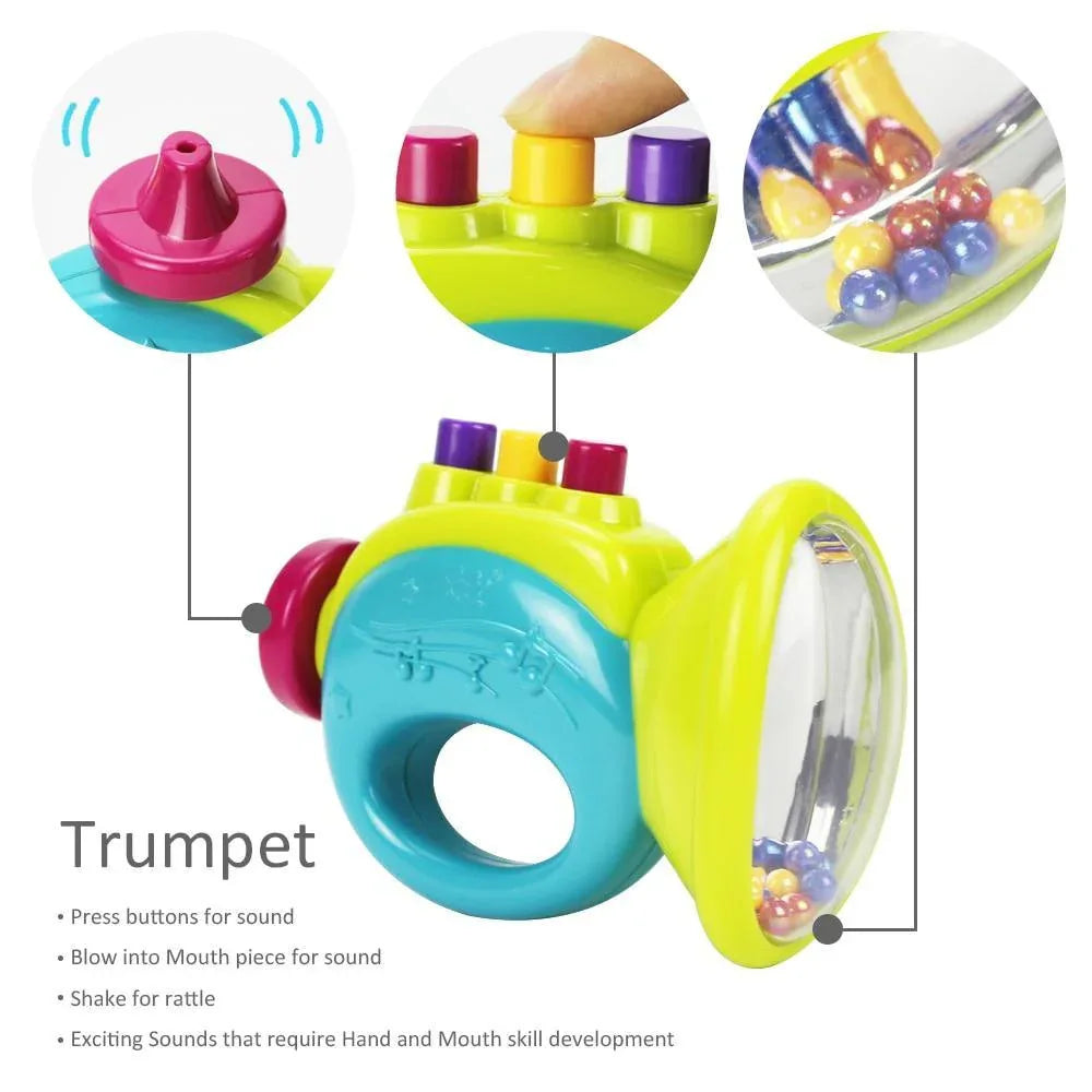 Baby Rattles Teether Shaker Grab and Spin Rattle Musical Toy Set Early Educational Toys For Baby - BIG FRENCHIES