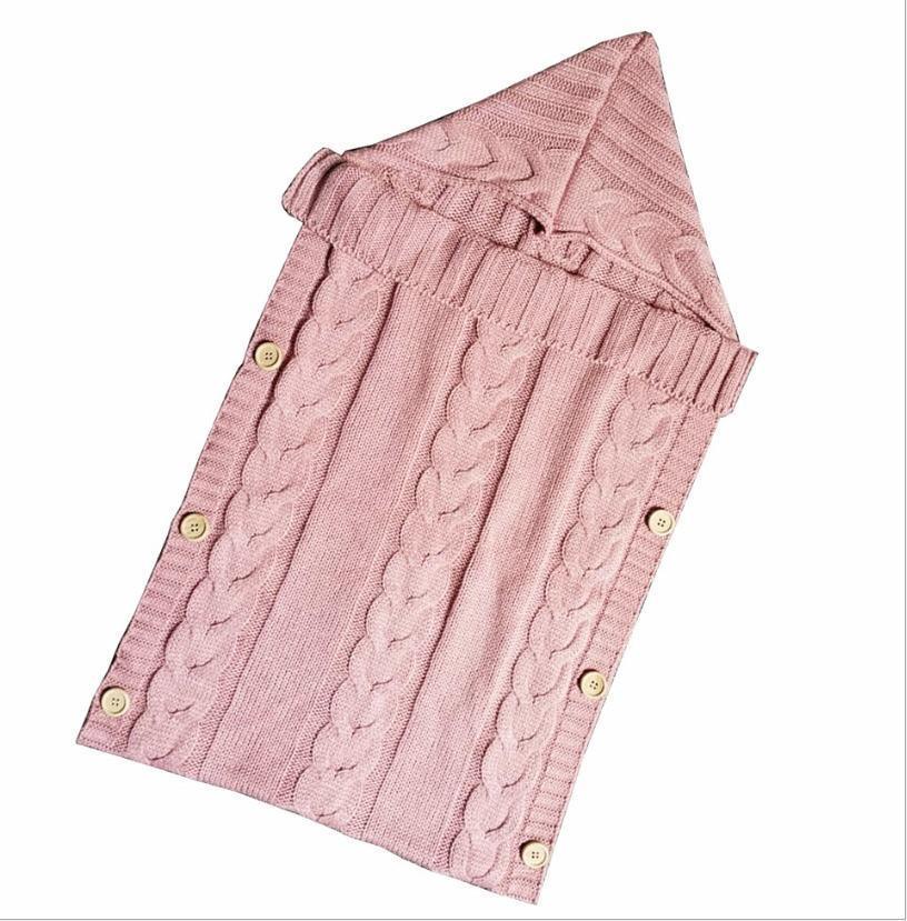 Warm Baby Blanket Knitted Newborn Swaddle Wrap Soft Footmuff Cotton Envelope For Stroller Accessories Blanket Bag - BIG FRENCHIES