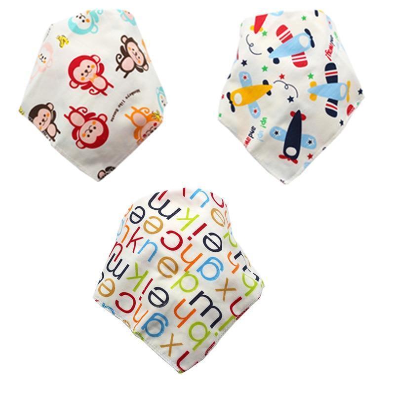 Cartoon Cotton Newborn Baby Boys and Girls Bibs Baby Towel Scarf Children Cravat Infant Kids Scarf - BIG FRENCHIES