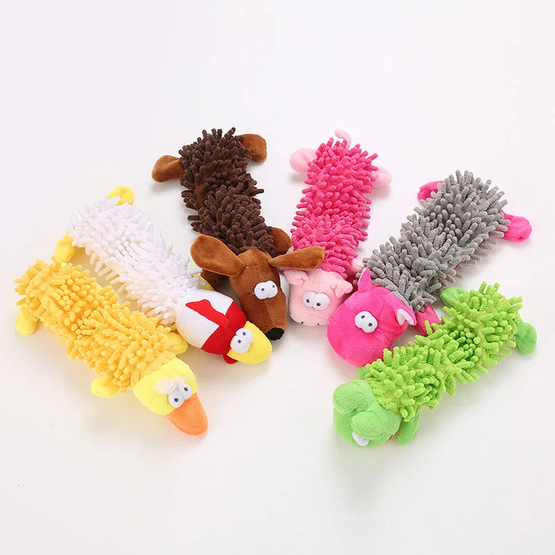 Durable Squeaky Dog Plush Toy – Animal Shape Chew Toy for Small Dogs & Puppies - BIG FRENCHIES