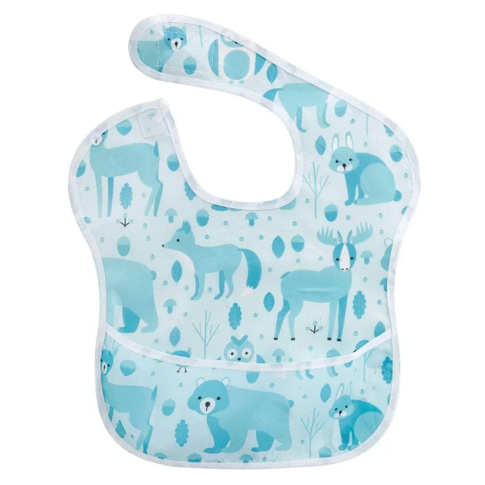 Waterproof Baby Bibs Polyester TPU Feeding Bibs Washable Baby Bibs with Food Catcher For Kids - BIG FRENCHIES