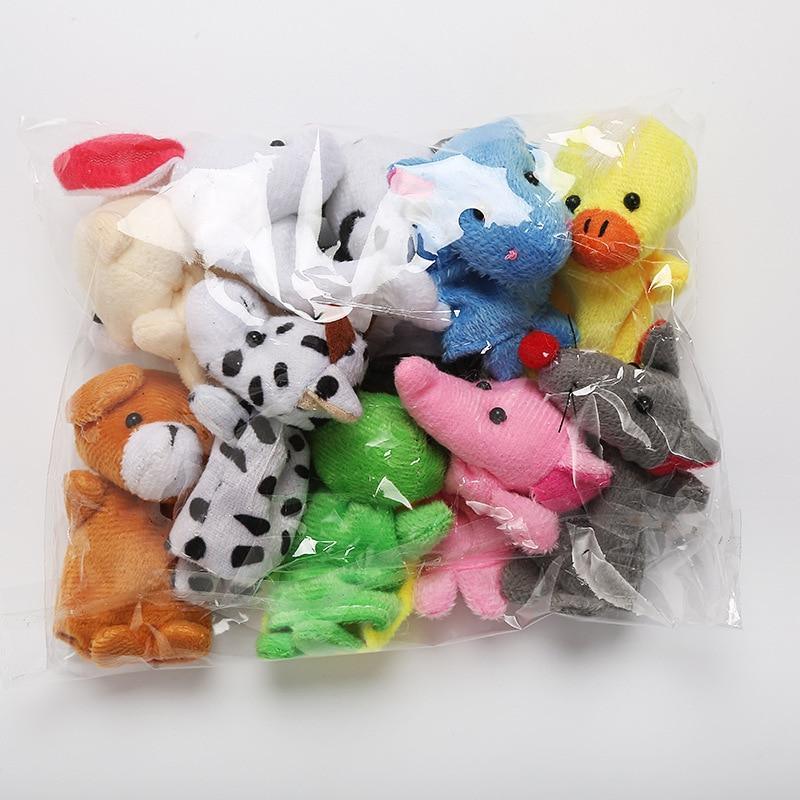 10pcs Cartoon Plush Toys Boy Girl Finger Puppet Cartoon Animal Child Cute Finger Puppet Dolls Telling Stories To The Baby and Kids - BIG FRENCHIES