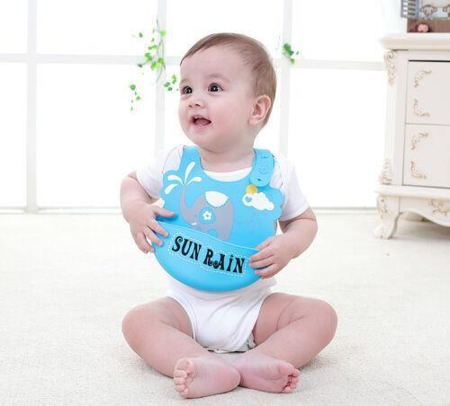 Waterproof Silicone Bib Feeding Food Catcher Baby Newborn Cartoon Aprons Adjustable Baby Bibs For Kids - BIG FRENCHIES
