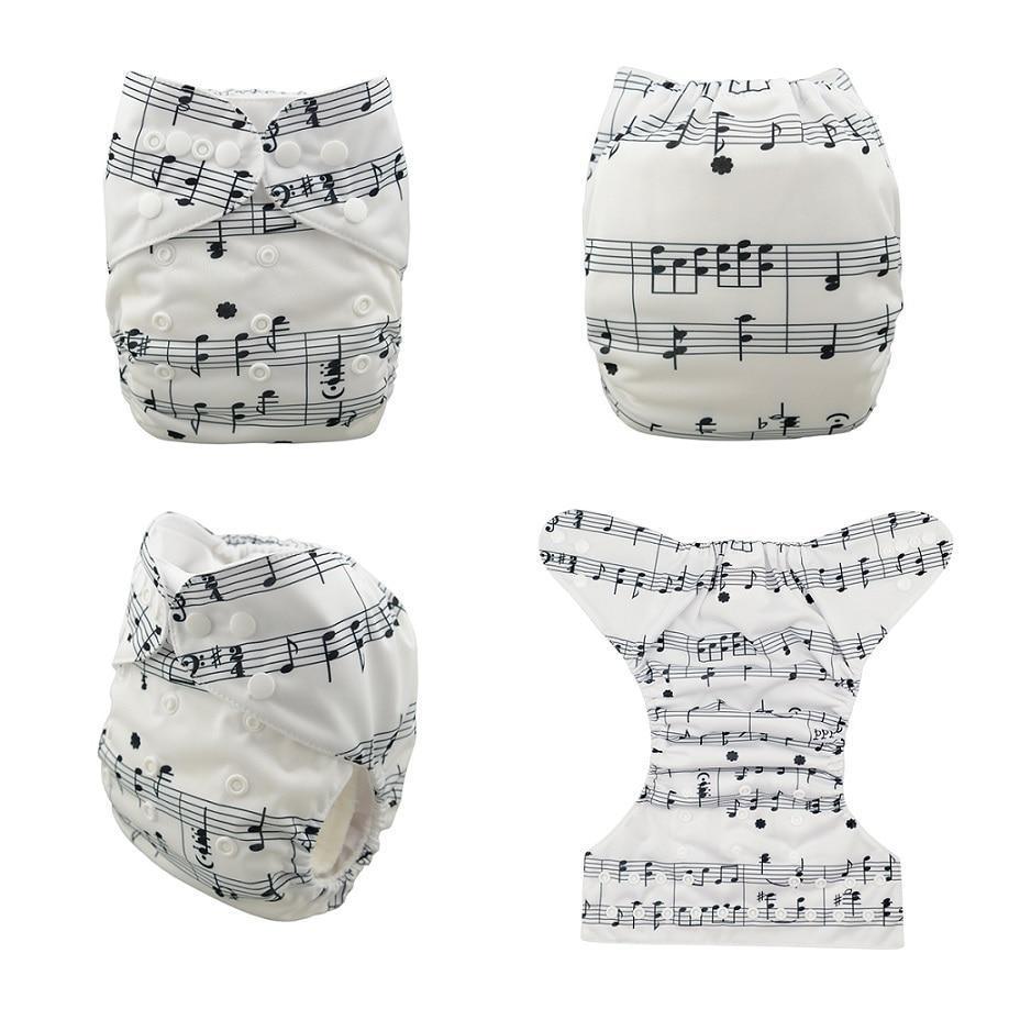 ModernLuxury Printed Baby Cloth Diaper Reusable Cloth Nappy Snap Adjustable Pocket Diaper Nappies For Baby Kids - BIG FRENCHIES