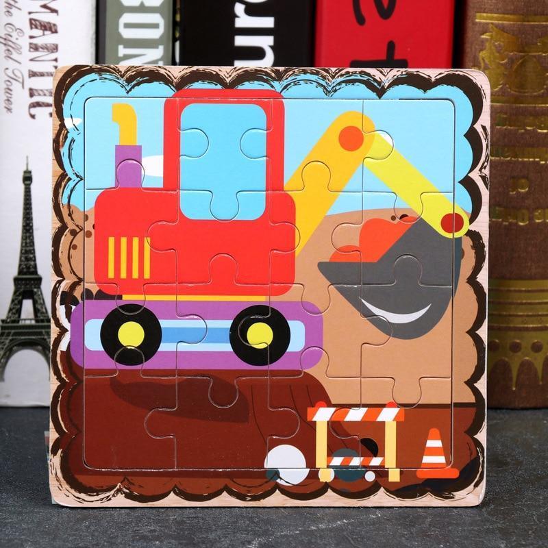 Wood Puzzles Children Adults Vehicle Puzzles Wooden Toys Learning Education Environmental Assemble Toy Educational Games For Baby and Kids - BIG FRENCHIES