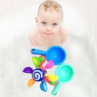 Baby Bath Toys Kids Bathroom Bathtub Bathing Toy Scoop Water Windmill Waterwheel Kids fun - BIG FRENCHIES