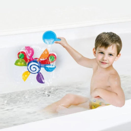 Baby Bath Toys Kids Bathroom Bathtub Bathing Toy Scoop Water Windmill Waterwheel Kids fun - BIG FRENCHIES