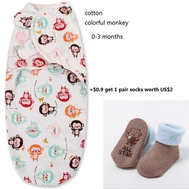 100% Cotton Baby Swaddle Wrap Blanket Newborn Infants Baby Envelop Sleep Bag Sleepsacks For Girls - BIG FRENCHIES