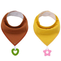100% Organic Cotton Super Absorbent And Soft Unisex Baby Bandana Drool Bibs And Teething Toys For Newborn - BIG FRENCHIES