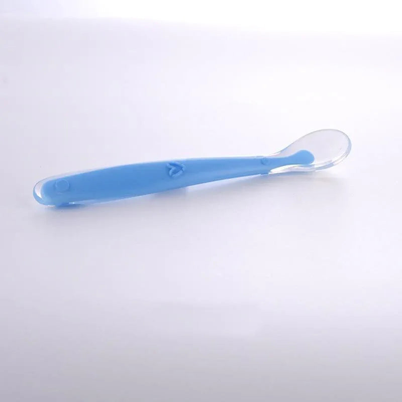 Silicone Baby Soft Soup Spoon Healthy Infant Sucker Candy Color Kitchen Cooking Spoon Rice Spoon Children Dishes Tableware for Kids - BIG FRENCHIES
