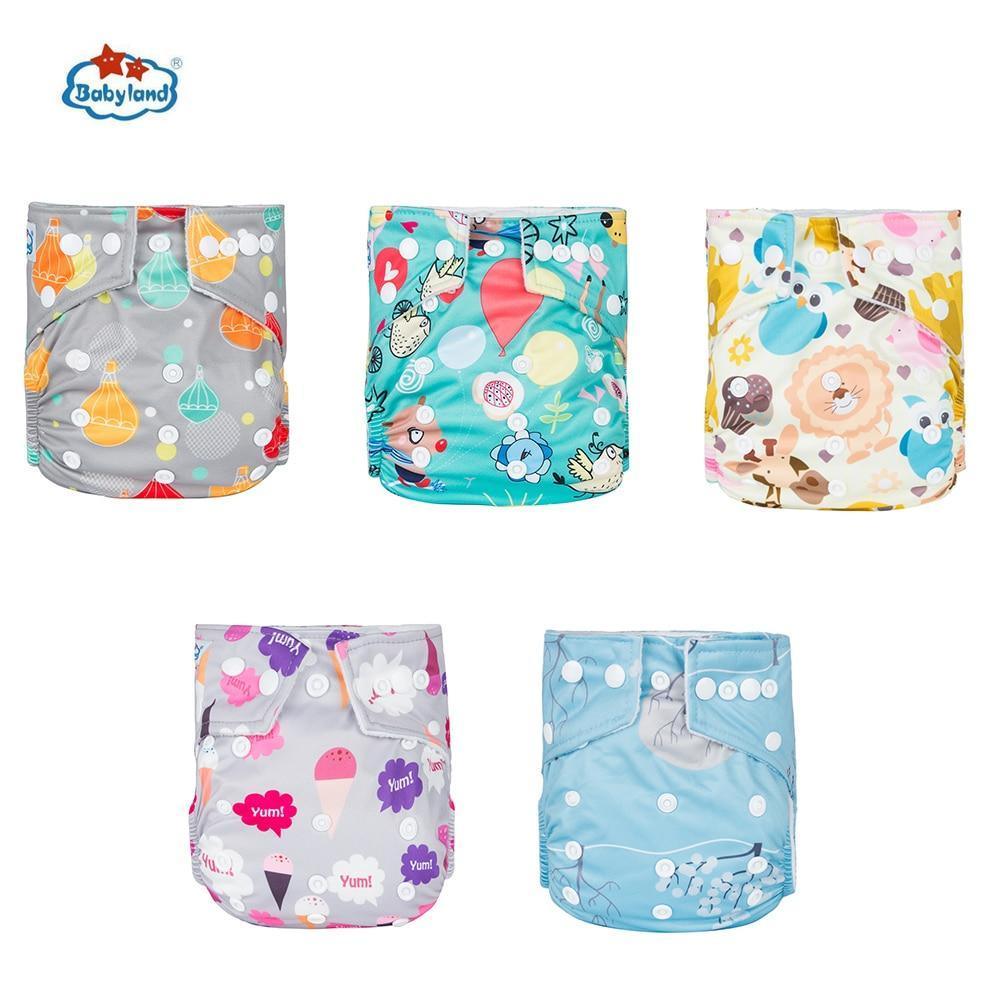 Modern Luxury Printed Baby Nappy 5pcs/Lot Washable Diapers Good Quality Pocket Diaper For Kids - BIG FRENCHIES