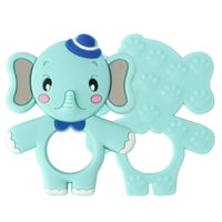2pcs Cartoon Baby Teether Animal Silicone Teether Raccoon Elephant Koala Giraffe Baby Teething Toys Accessories Perfect Toy For Kids - BIG FRENCHIES