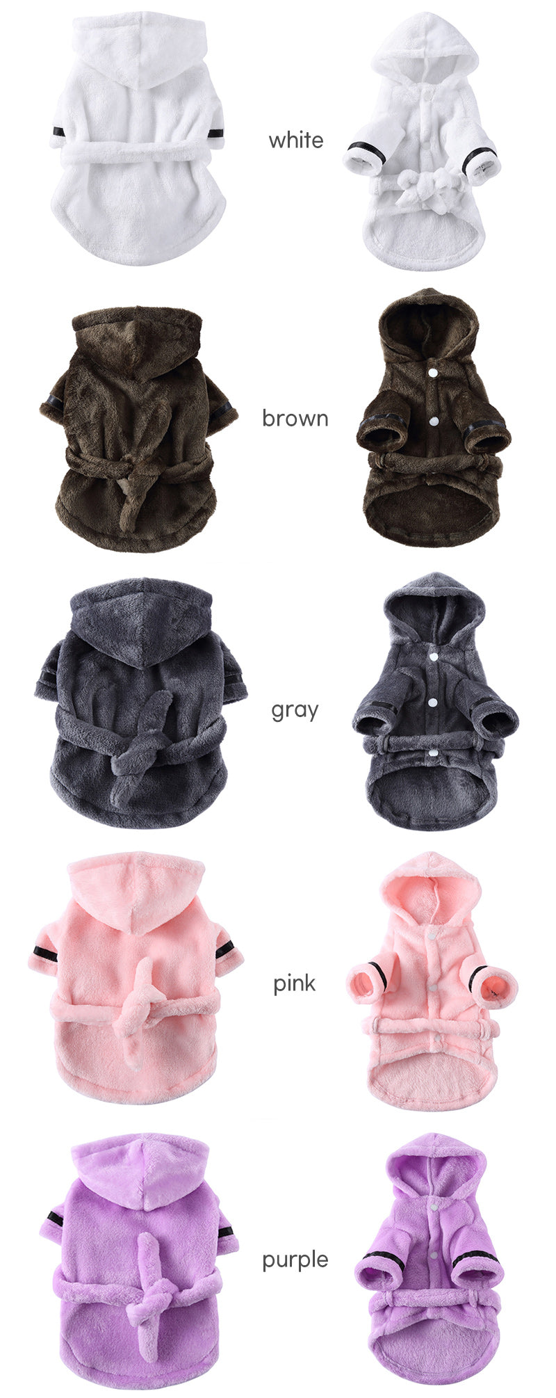 Luxury Soft Pet Dog Puppy Hooded Bathrobe - BIG FRENCHIES