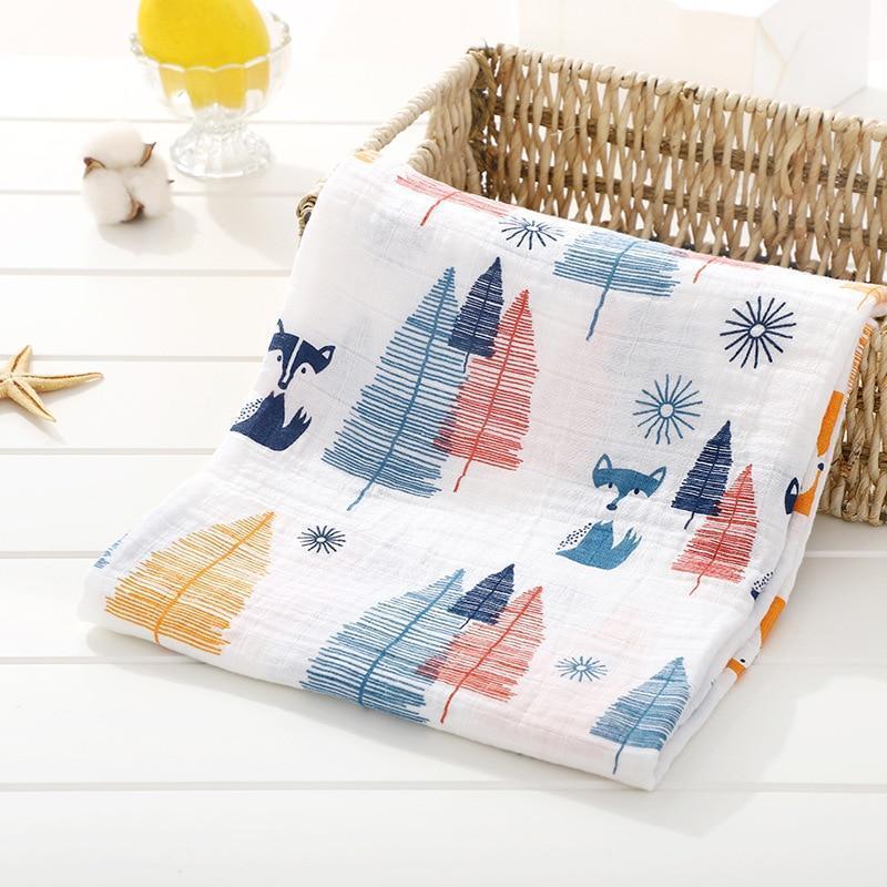 Muslin Cotton Diaper Baby Blankets Newborn Swaddle Blanket Infant Multi Purpose Bath Towel - BIG FRENCHIES