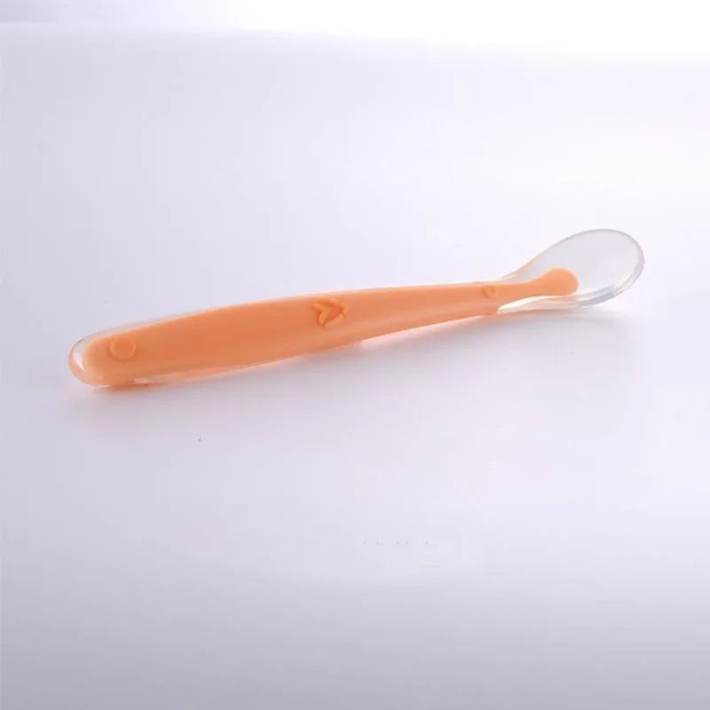 Silicone Baby Soft Soup Spoon Healthy Infant Sucker Candy Color Kitchen Cooking Spoon Rice Spoon Children Dishes Tableware for Kids - BIG FRENCHIES