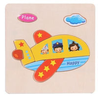 Baby Toys Wooden 3D Puzzle Cartoon Animal Intelligence Kids Educational Brain Teaser Children Tangram Shapes Learning - BIG FRENCHIES