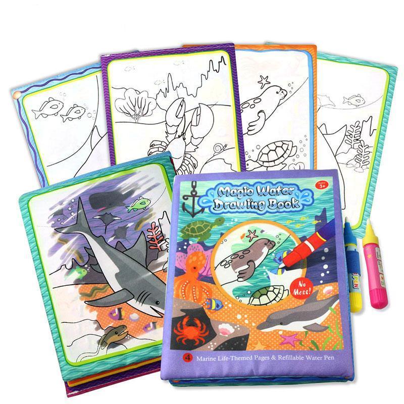 Magic Water Drawing Books Coloring Books Doodle & Magic Pen Painting Drawing Board Children Painting Toys Birthday Gifts - BIG FRENCHIES