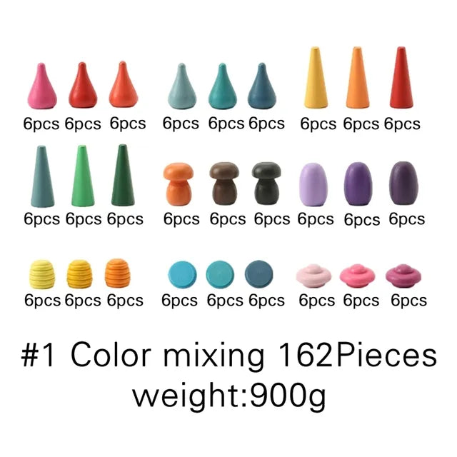 Rainbow Wooden Loose Pieces