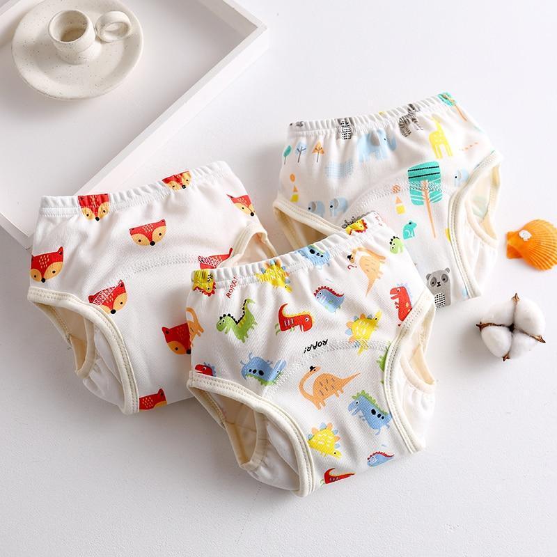 8-layer Pants Baby Diapers Reusable Training Pants Washable Cloth Diapers Waterproof Pants Nappies With Leak-proof Side - BIG FRENCHIES