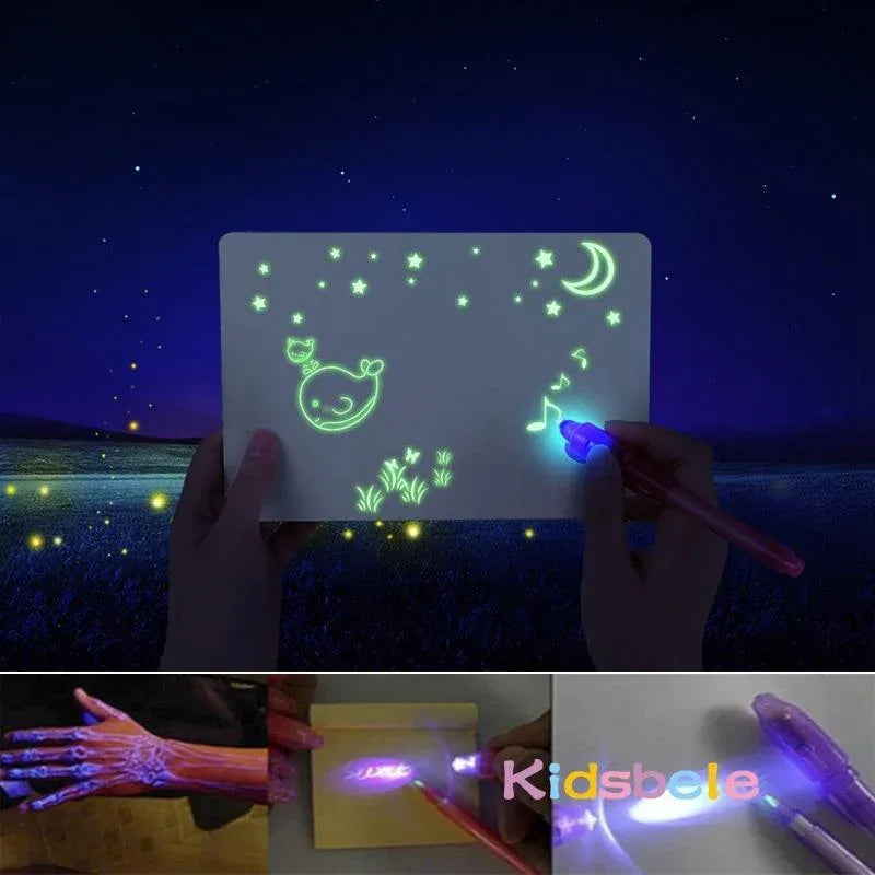 Draw With Light-Fun And Developing Drawing&write Flip Board Kids Educational Toy Magic Drawing Lighting In Dark Gift For Child - BIG FRENCHIES