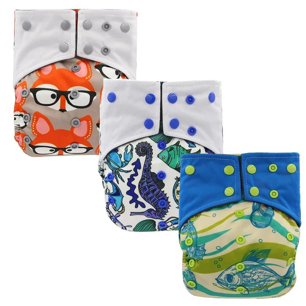 All-In-One Cloth Diaper for Baby Bamboo Charcoal Eco-friendly Baby Cloth Diaper - BIG FRENCHIES