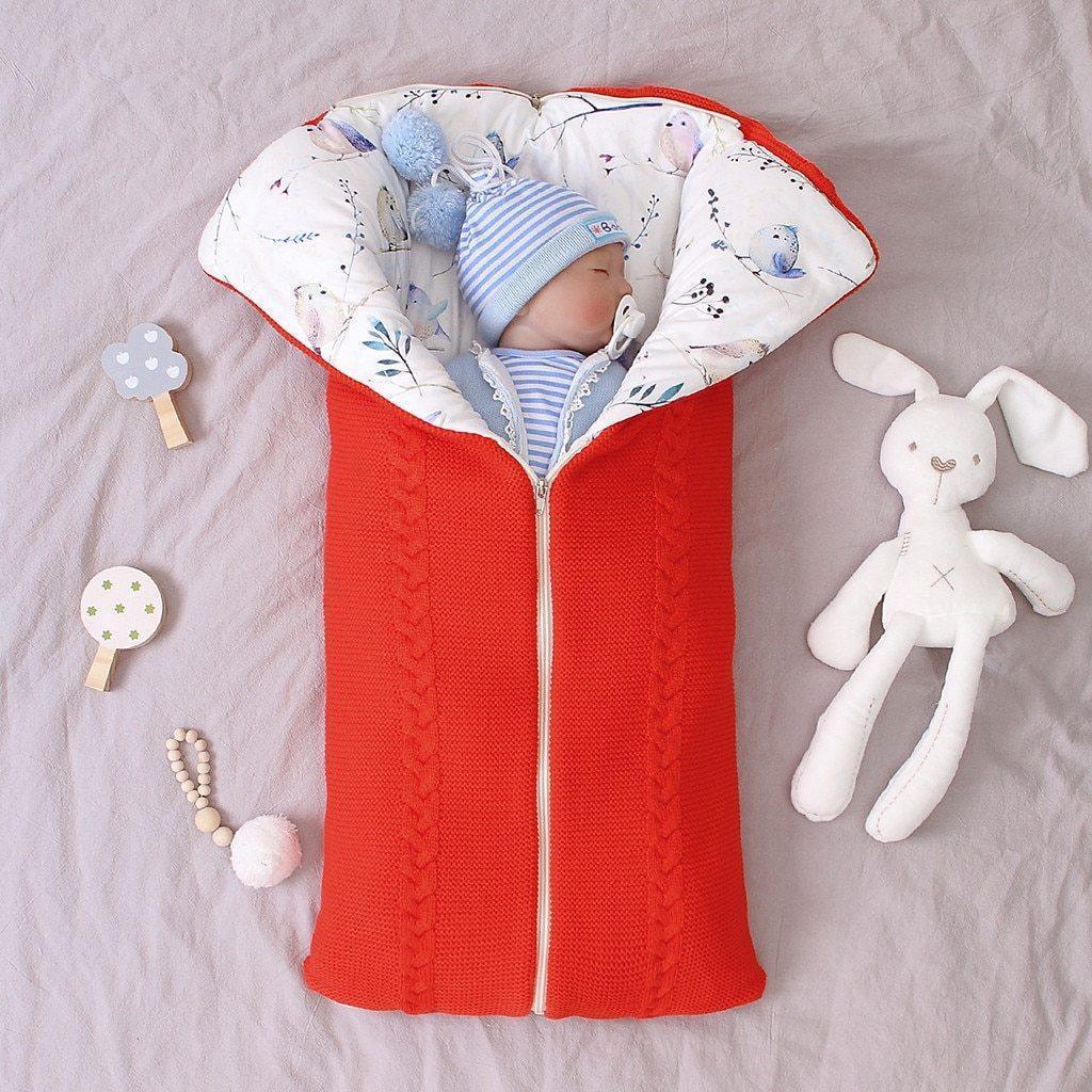 Newborn Infant Baby Knit Sleep Bag Stroller Envelope Blanket Winter Warm Swaddle Wrap Sleeping Bag For Babies - BIG FRENCHIES