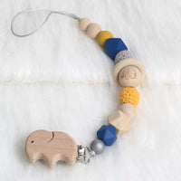 Modern Wood Pacifier Clip Chain Holder Nipples Pacifier Clips Pacifier Teether Teething Toy Cartoo Wooden Bracket For Pacifier For Kids - BIG FRENCHIES