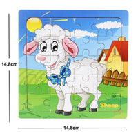 38 Style Cartoon Wooden Puzzle Children Animal/ Vehicle Toy For 2-6 Year Baby Early Educational Toys for Kids - BIG FRENCHIES