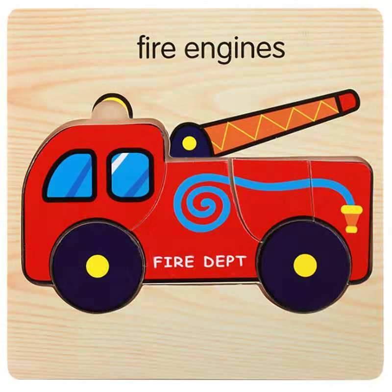 3D Wooden Children Interesting Puzzle Toys With Animals and Cars Exellent Puzzles Intelligence Kids Early Educational Toys For Children - BIG FRENCHIES