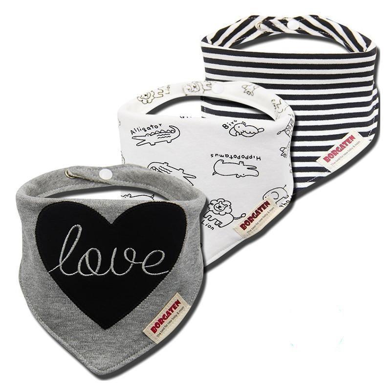 Cartoon Cotton Newborn Baby Boys and Girls Bibs Baby Towel Scarf Children Cravat Infant Kids Scarf - BIG FRENCHIES