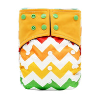 Baby Cloth Diaper Reusable Adjustable Pocket Nappy Cover Fit All Diaper Reusable Nappies Cotton In Modern Trend Printed Design For Unlimited Uses - BIG FRENCHIES