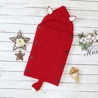 Stevvex Knitted Newborn Baby Blanket Baby Sleeping Bags Stroller Bedding Warm Swaddle Wrap - BIG FRENCHIES