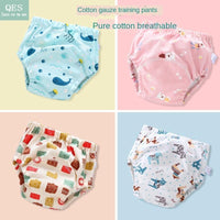 Baby Training Pants Cloth Diapers Washable 6 Layers Gauze Cover Breathable Spring Reusable Newborn Diaper Nappies For Baby and Kids - BIG FRENCHIES