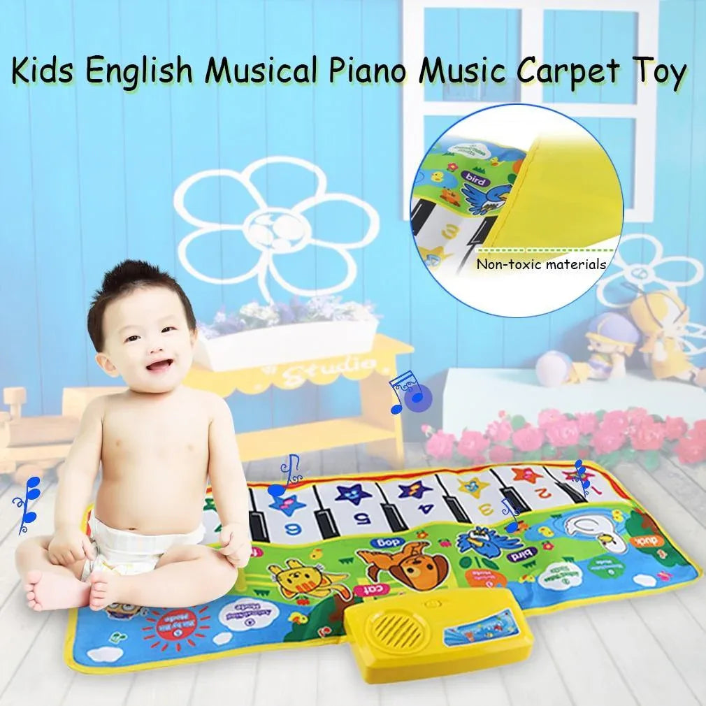 Baby English Musical Piano Music Carpet Baby Kids Play Mat Carpet Educational Electronic Baby Toys For Kids - BIG FRENCHIES