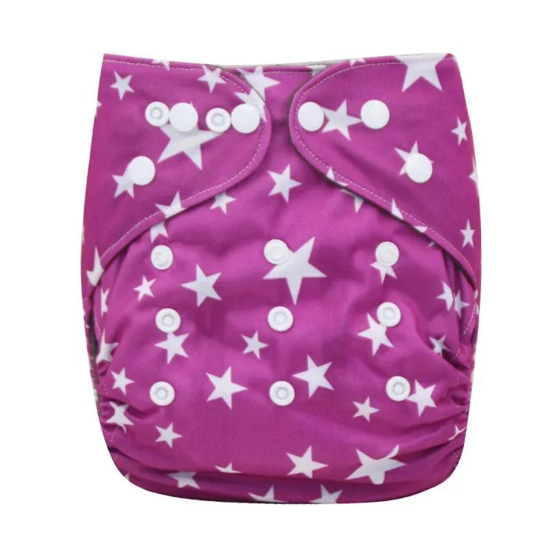 Modern Printed Bamboo Charcoal Inner Pocket Diaper For Baby Reusable Cloth Diaper Nappies With Double Leg Gusset In Modern Printed Design For Baby and Kids - BIG FRENCHIES