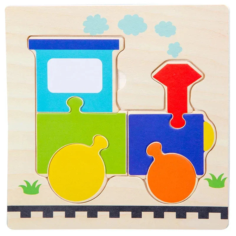 Baby Wooden 3D Tangram Puzzle – Educational Cartoon Animal Toy - BIG FRENCHIES