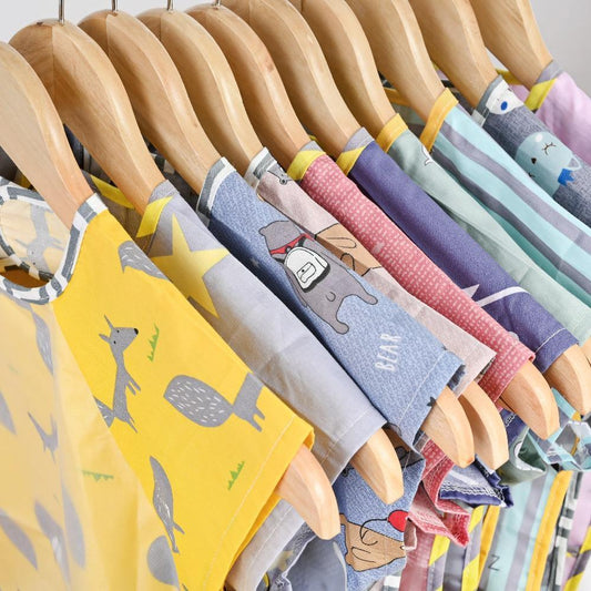 Baby Bibs Cotton Cartoon Children Accessories Short Sleeve Eco Friendly Waterproof Washable Clothing Bib for Kids - BIG FRENCHIES