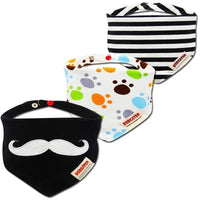 3PCS Comfortable Waterproof Organic Cotton Baby Burp Cloth Bandanna Scarf Bibs For Newborn Baby Boy And Girl - BIG FRENCHIES