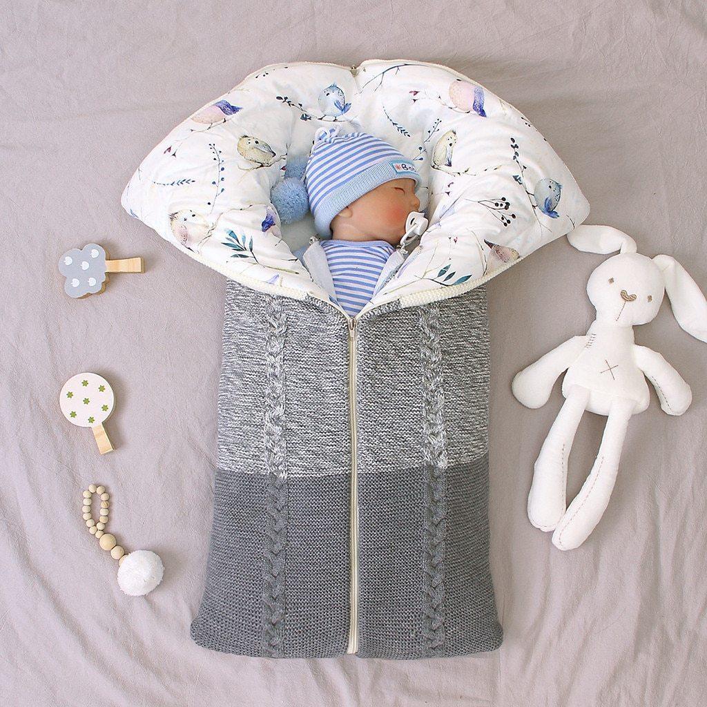 Newborn Infant Baby Knit sleep bag Stroller envelope Blanket Winter Warm Swaddle Wrap Sleeping Bags - BIG FRENCHIES