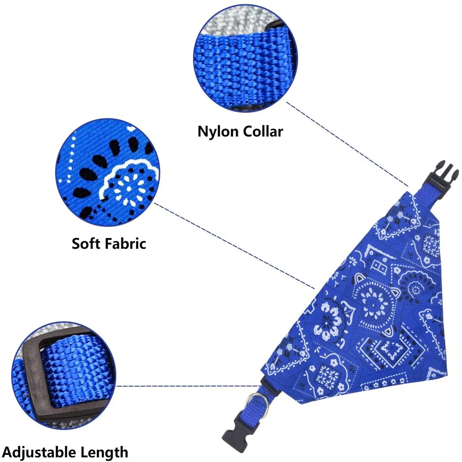 Adjustable Pet Bandana Scarf for Dogs & Cats – Stylish & Comfortable Accessory - BIG FRENCHIES