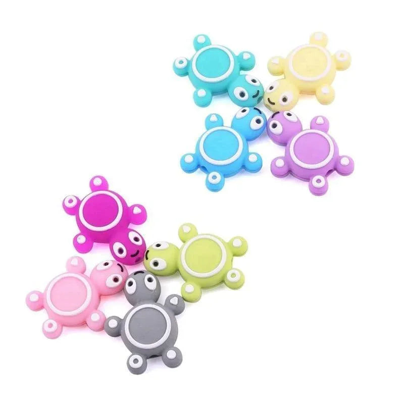 5PCS/SET Silicone Animal Beads BPA Free Baby Teething Beads Toy For Pacifier Clips New Born Silicone Rodent Tiny Rod Baby Teether For Baby Kids - BIG FRENCHIES